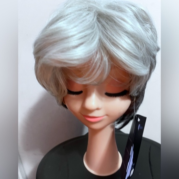 NWT TESES Stylish Silver Gray Women's Wig - Picture 6 of 9